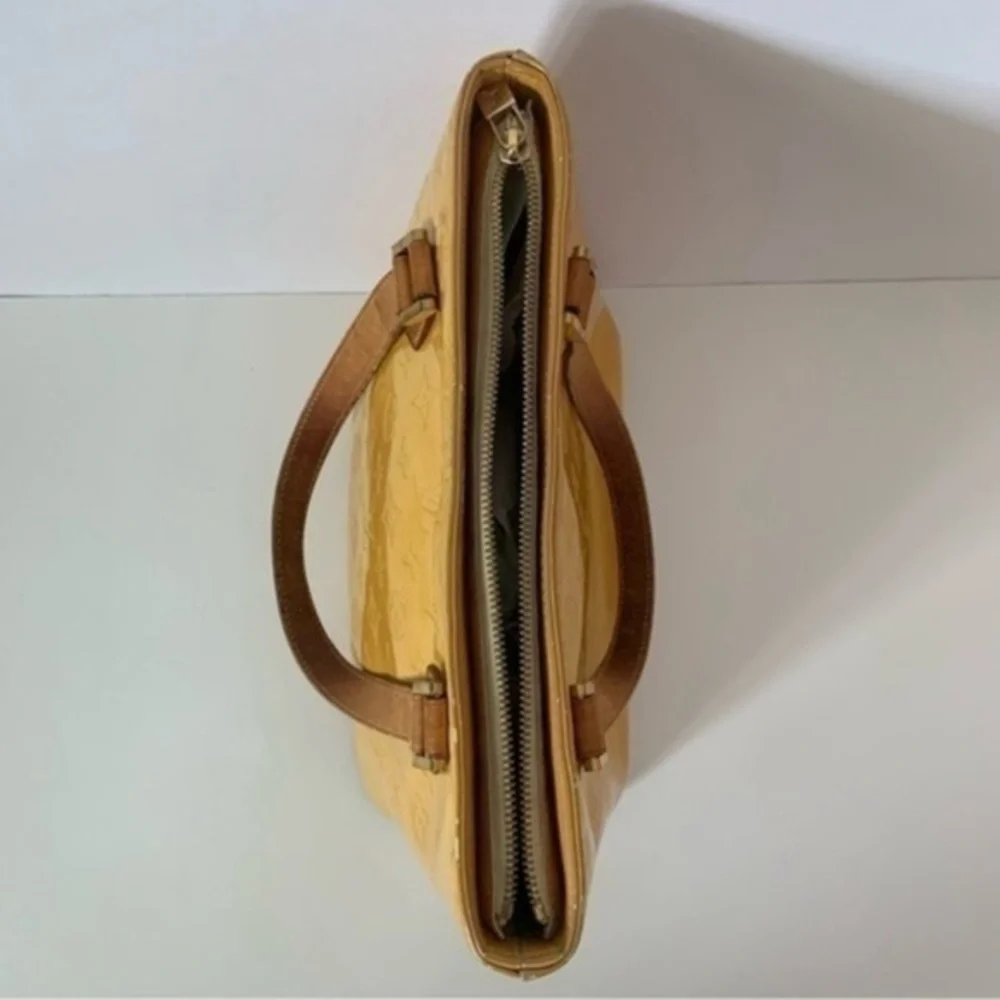 LOUIS VUITTON Houston Yellow Vernis Bag